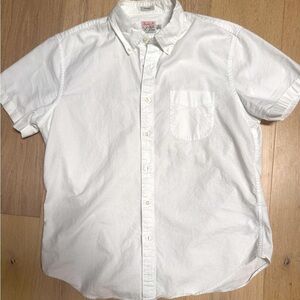 J. Crew Classic White Men's Button down Short Sleeve Short